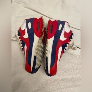 Nike Red and White Classic Sneakers